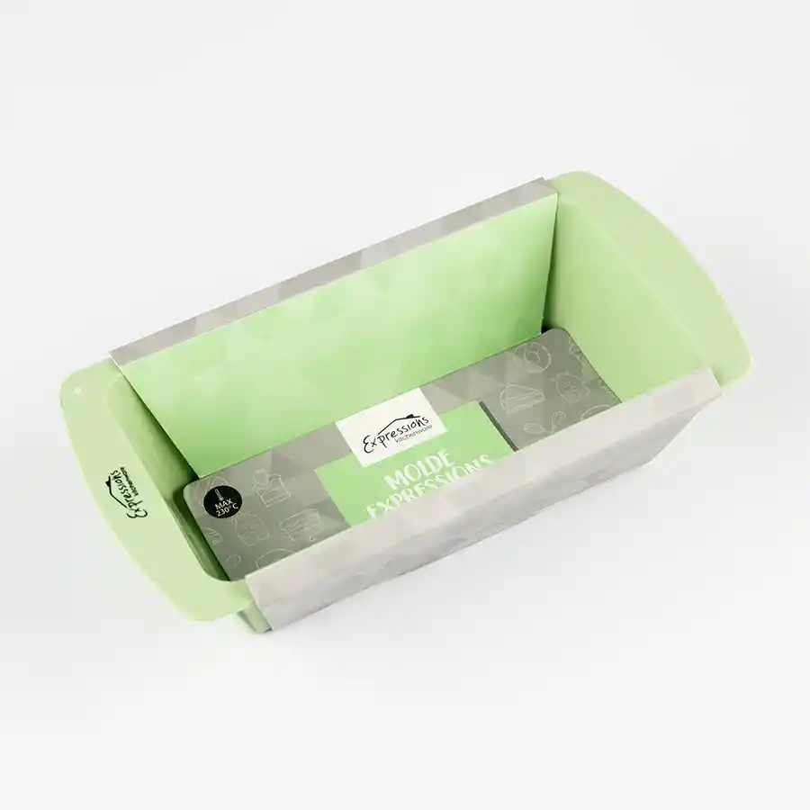 Molde Rectangular Expressions 25x7x14cm Verde Silicona