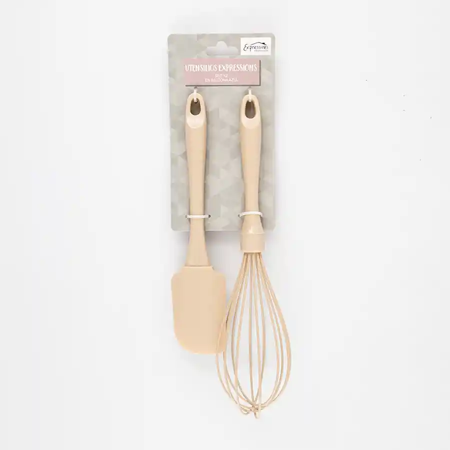 Utensilios Expressions Set X 2 Pzs Silicona Beige
