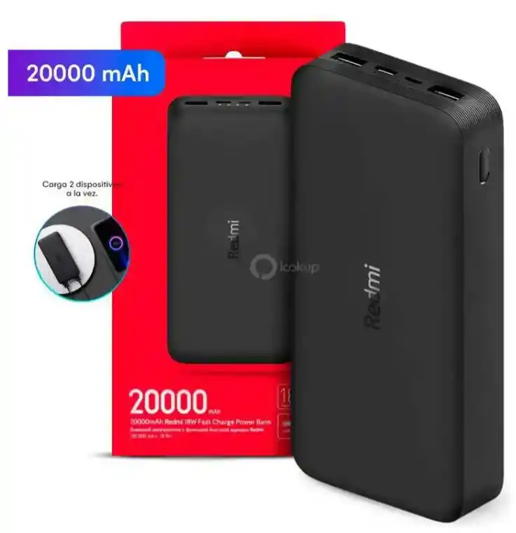 Power Bank Xiaomi Redmi 18w 20000mah Carga Rápida