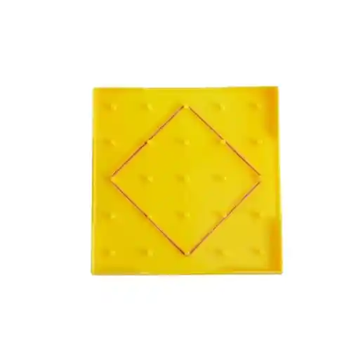 Juego Didáctico Geoplano De 25 Pines Amarillo Para Niños