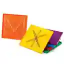 Juego Didáctico Geoplano De 25 Pines Naranja Para Niños