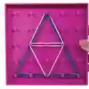 Juego Didáctico Geoplano De 25 Pines Morado Para Niños