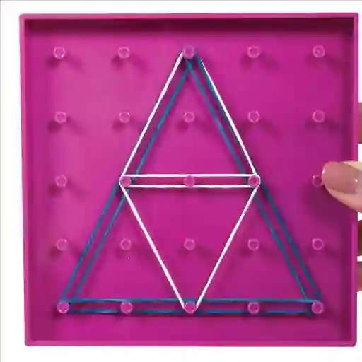 Juego Didáctico Geoplano De 25 Pines Morado Para Niños