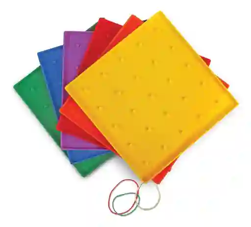 Juego Didáctico Geoplano De 25 Rojo Pines Para Niños