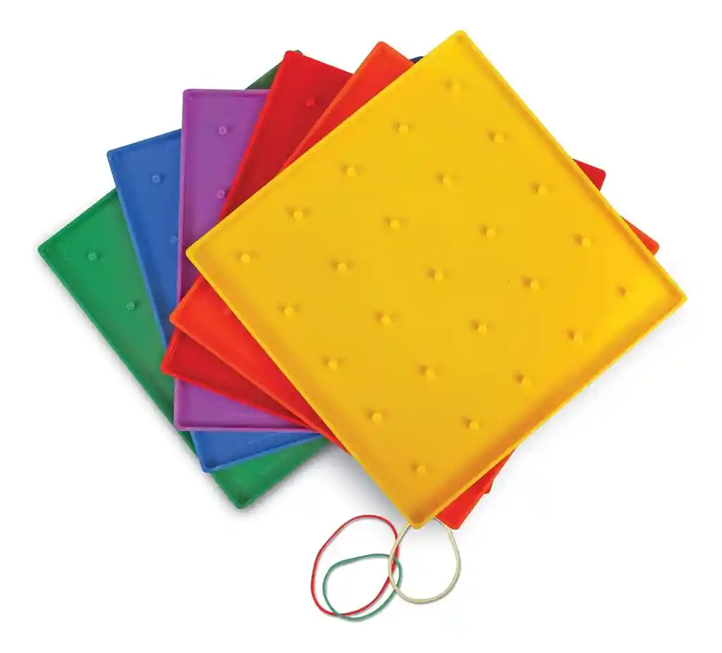 Juego Didáctico Geoplano De 25 Rojo Pines Para Niños