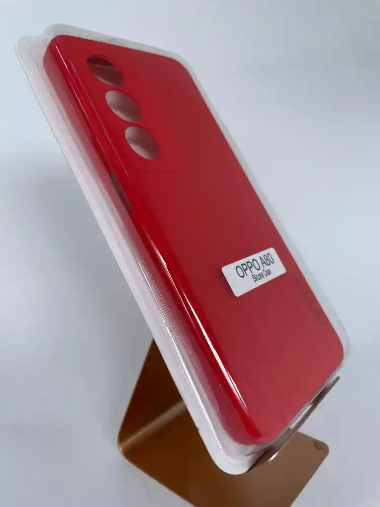 Silicon Case Oppo A80 Rojo