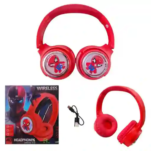 Diadema Audifono Rgb Superheroes Kr-555 Niño