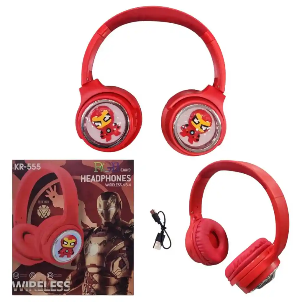 Diadema Audifono Rgb Superheroes Kr-555 Niño