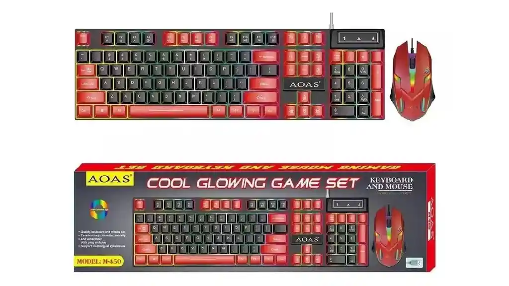 Combo Gamer Teclado + Mouse Alambrico Rgb Gaming
