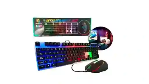 Kit Teclado Mouse Gamer Rgb Kt288 Iluminado Led Usb