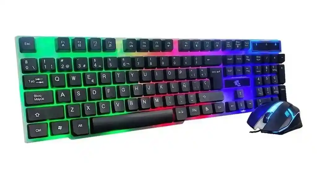 Kit Teclado Mouse Gamer Rgb Kt288 Iluminado Led Usb