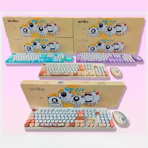 Combo Teclado Y Mouse Inalambrico Wb216 Redondo