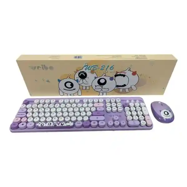 Combo Teclado Y Mouse Inalambrico Wb216 Redondo