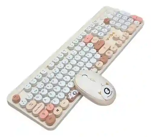 Combo Teclado Y Mouse Inalambrico Wb216 Redondo