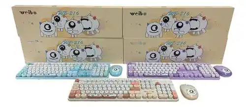 Combo Teclado Y Mouse Inalambrico Wb216 Redondo