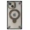 Estuche Transparente Borde Color Cafe Samsung S24 Ultra