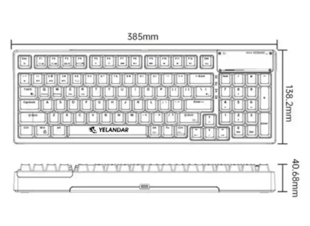 Teclado Transparente Gaming Rgb T20