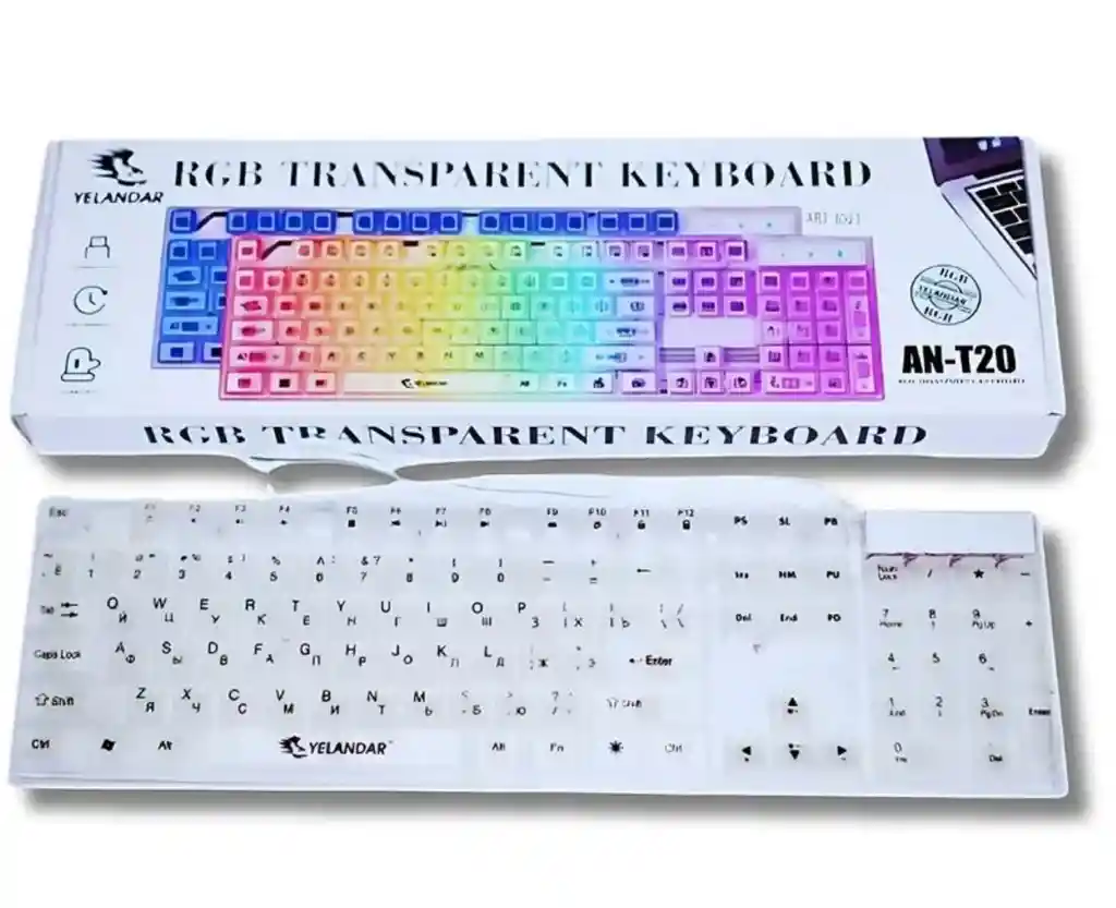 Teclado Transparente Gaming Rgb T20