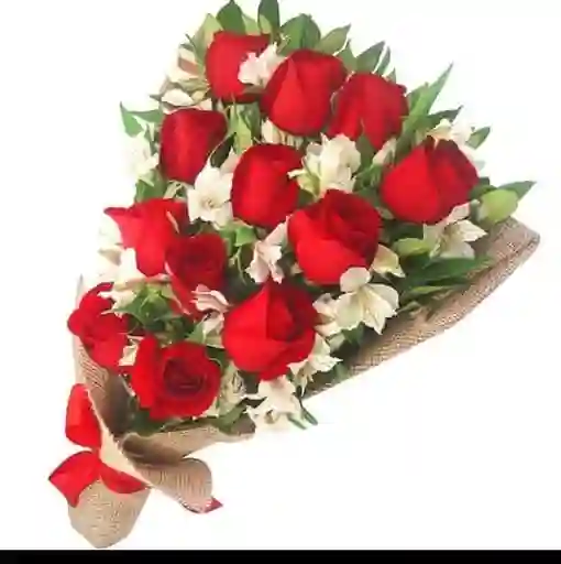 Bouquet Rosas Y Astromelias