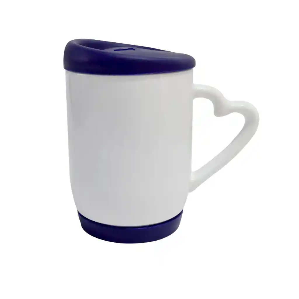 Mug Tapa Y Base De Silicona Para Sublimacion Morado