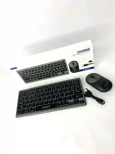 Combo Teclado Y Mouse Bluetooth Inalambrcio Recargable Aoas ⌨️⚡🖱️