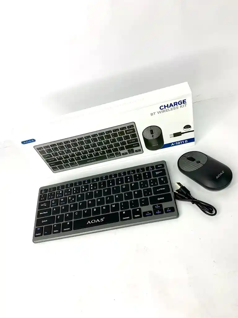 Combo Teclado Y Mouse Bluetooth Inalambrcio Recargable Aoas ⌨️⚡🖱️