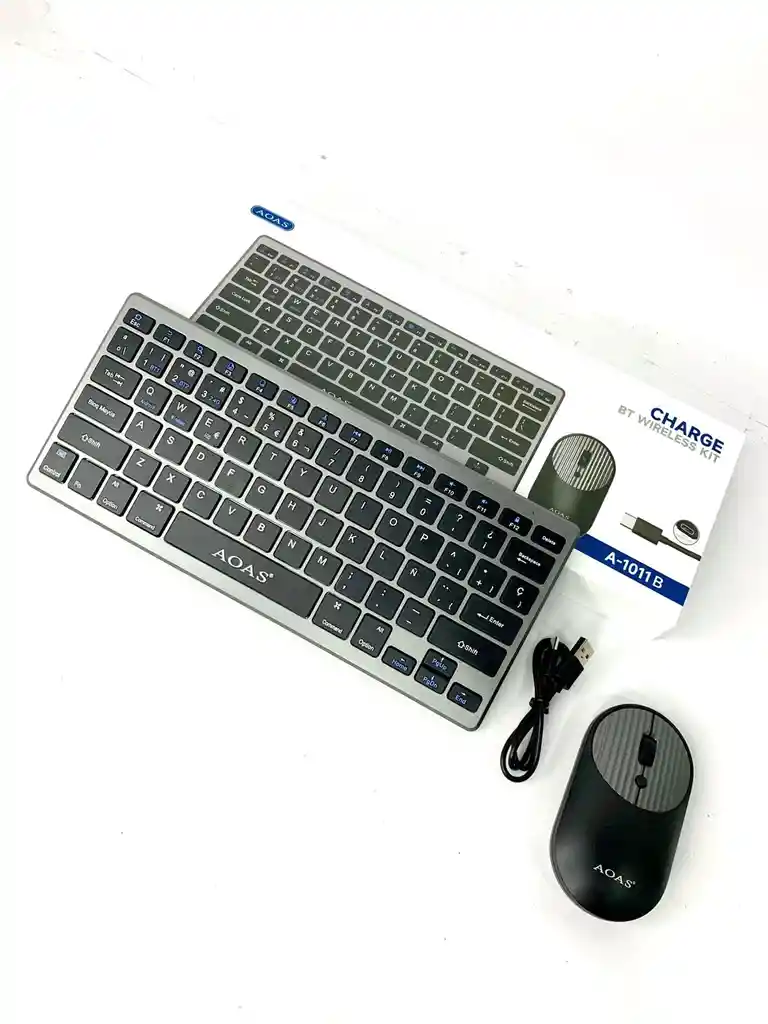 Combo Teclado Y Mouse Bluetooth Inalambrcio Recargable Aoas ⌨️⚡🖱️