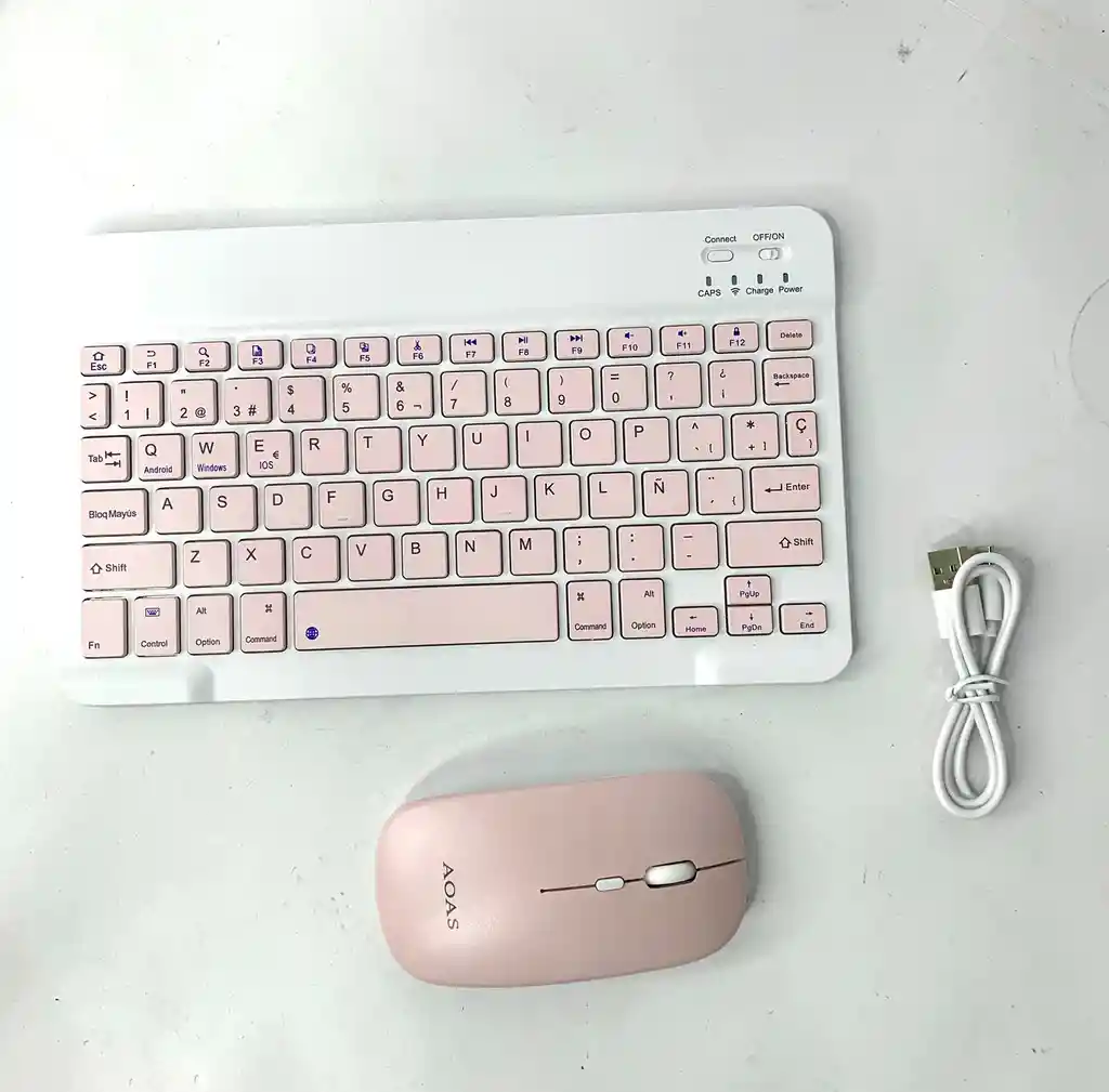 Combo Teclado Y Mouse Bluetooth Inalambrico Aoas ⌨️🖱️✨