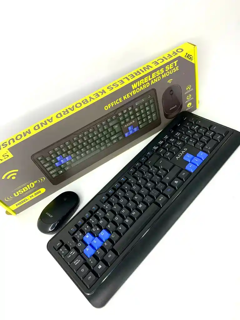 Combo Teclado Numero Y Mouse Bluetooth Inalambrico Aoas M9900⌨️🖱️🎮