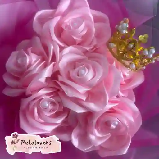 Flores Eternas Corona Rosada
