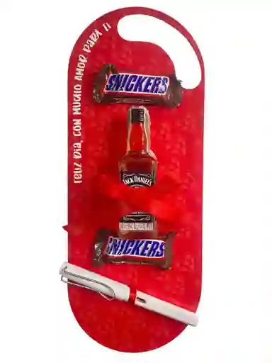 Regalo Amor Y Amistad Especial Snickers Con Jack Daniels