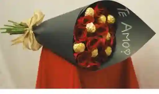 Bouquet 12 Rosas/chocolates