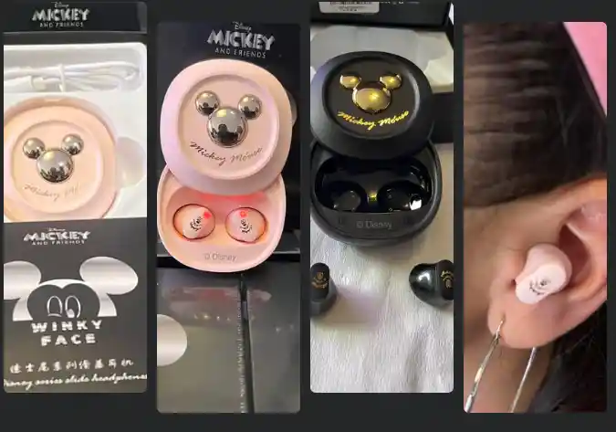 Disney-auriculares Inalámbricos De Mickey Y Minnie
