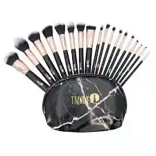 Kit 18 Brochas Profesionales Mármol Negro Trendy
