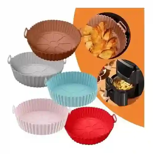 Molde De Silicona Reutilizable Para Air Fryer Resistente Al Calor, Antiadherente Y Fácil De Limpiar X1 Unidad