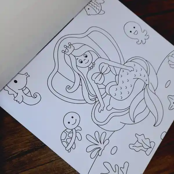 Libro Para Colorear Vida Marina De 100 Stickers Niños