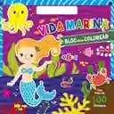Libro Para Colorear Vida Marina De 100 Stickers Niños