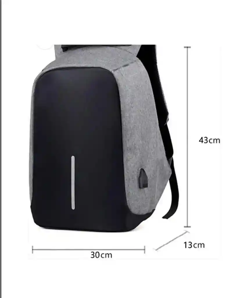 Morral Mochila Bolso Antirrobo Con Cargador Impermeable Morado