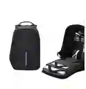 Morral Mochila Bolso Antirrobo Con Cargador Impermeable Negro