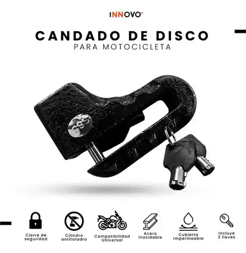 Candado Anti Para Motocicletas Bicicletas Electricas Macizo Compacto 2 Llaves