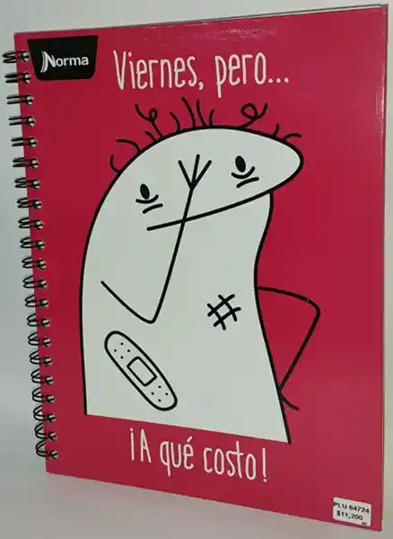 Cuaderno Argollado Grande Cudriculado 1 Materia Memes Norma
