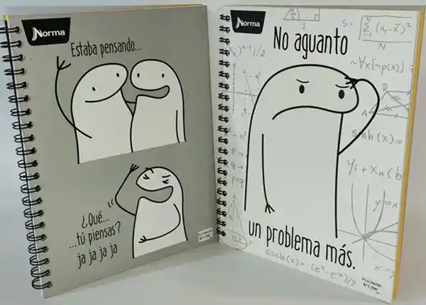 Cuaderno Argollado Grande Cudriculado 1 Materia Memes Norma