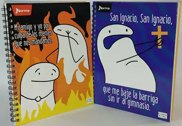 Cuaderno Argollado Grande Cudriculado 1 Materia Memes Norma