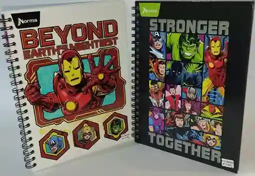 Cuaderno Argollado Grande Pasta Dura 1 Materia Avengers Norma