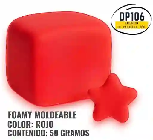 Foamy Moldeable Rojo 50 Gr Fomy Foami