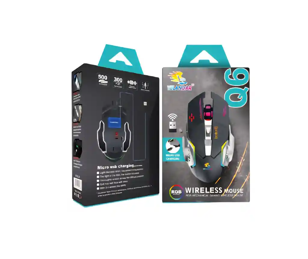 Mouse Gamer Inalámbrico Q6 Rgb