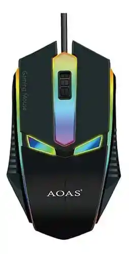Mouse Gaming Usb Aoas V01 1200 Dpi Luces Rgb Gamer