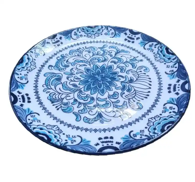 Vajilla Cerámica 2 Piezas Mexicana Boho Tipo Carmen De Viboral