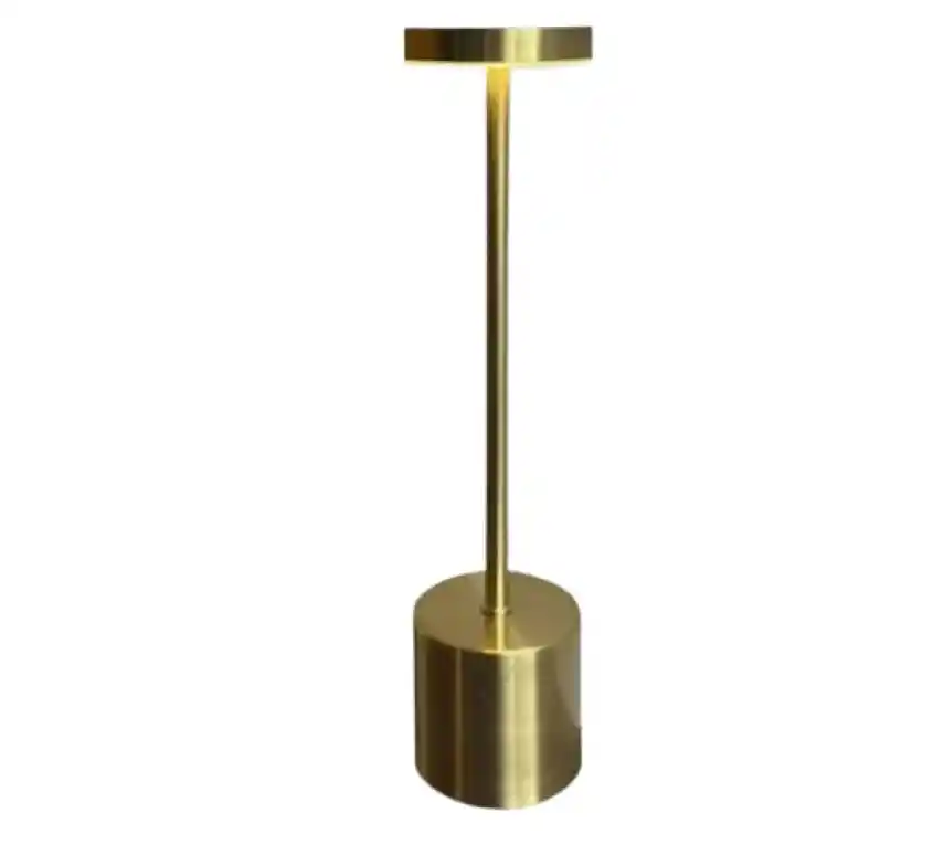 Lámpara De Mesa Tactil Metalica Led 3 Modos Inalambrica