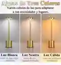Lámpara De Mesa Tactil Metalica Led 3 Modos Inalambrica